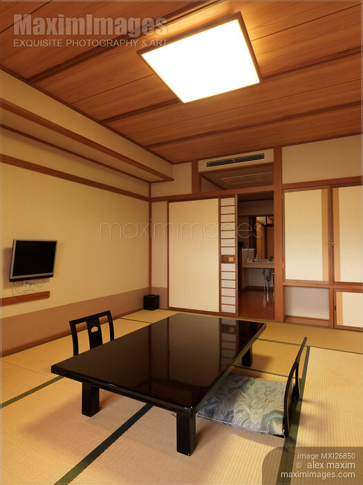 Stock photo of Japanese ryokan inn room interior Buy commercial use license at MaximImages