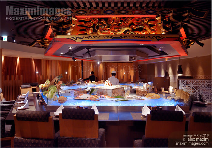 Japanese sushi restaurant Stock photo of Japanese sushi restaurant Buy commercial use license at MaximImages