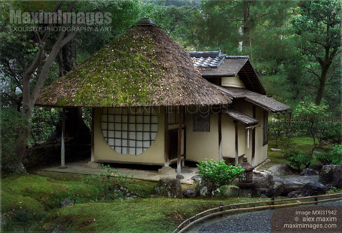 Japanese tea house Iho-an Tea Hut Ihoan Historic Chashitsu at Kodaiji Temple Kyoto Stock photo of Japanese tea house Iho-an Tea Hut Ihoan Historic Chashitsu at Kodaiji Temple Kyoto Buy commercial use license at MaximImages