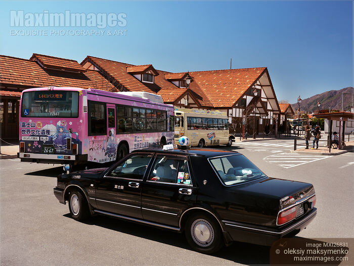 Stock photo of Kawaguchiko station in Fujikawaguchiko Yamanashi Japan Buy commercial use license at MaximImages