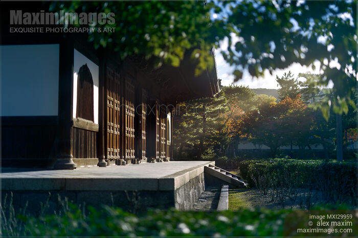 Stock photo of Kennin-ji temple lit by morning sunlight Kyoto Buy commercial use license at MaximImages