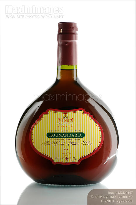 Stock photo of Koumandaria bottle Commandaria Wine Buy commercial use license at MaximImages