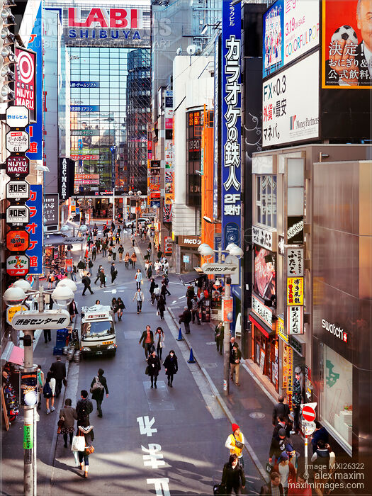 Stock photo of LABI electronics store in Shibuya Tokyo Buy commercial use license at MaximImages