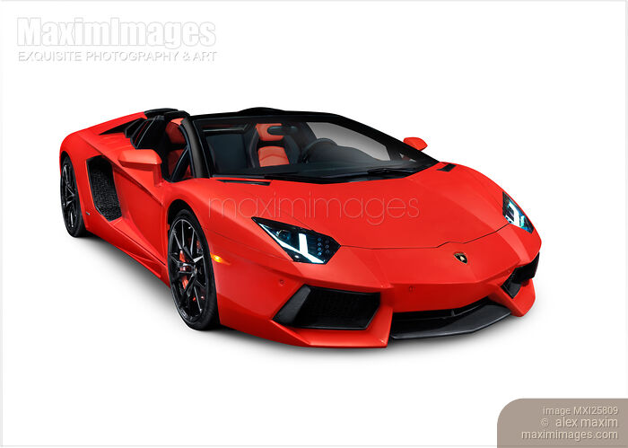 Lamborghini Aventador LP 700-4 Roadster sports car Stock photo of Lamborghini Aventador LP 700-4 Roadster sports car Buy commercial use license at MaximImages