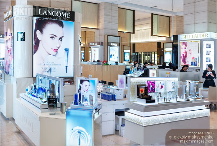 Lancome store display Stock photo of Lancome store display Buy commercial use license at MaximImages