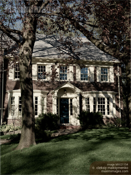 Stock photo of Large House Behind Trees Buy commercial use license at MaximImages