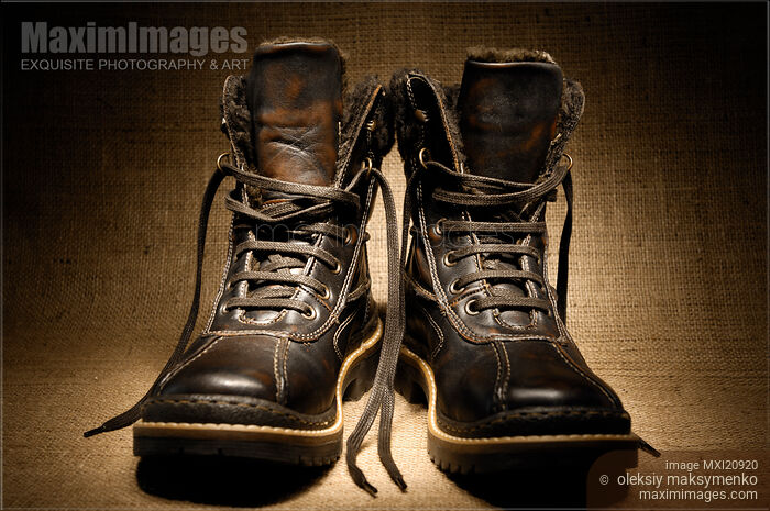 Stock photo of Leather Boots Buy commercial use license at MaximImages