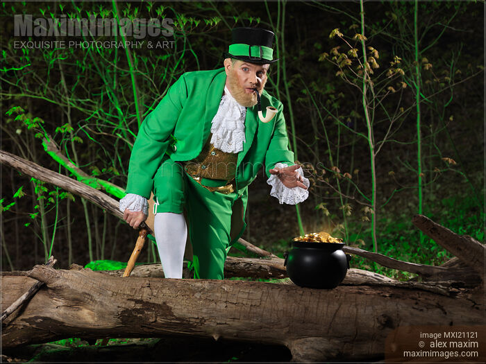 Leprechaun with Pot of Gold Stock photo of Leprechaun with Pot of Gold Buy commercial use license at MaximImages