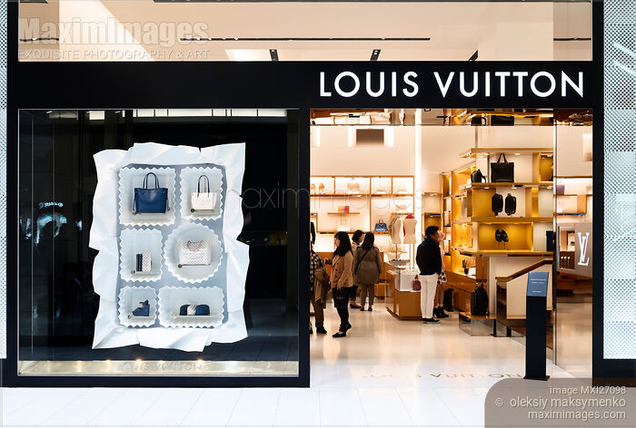 Louis Vuitton handbag store Stock photo of Louis Vuitton handbag store Buy commercial use license at MaximImages