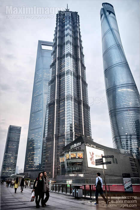 Stock photo of Lujiazui Pudong Shanghai skyscrapers Buy commercial use license at MaximImages