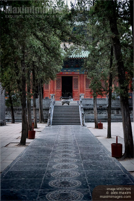 Stock photo of Mahavira Hall of the Shaolin Temple in DengFeng China Buy commercial use license at MaximImages