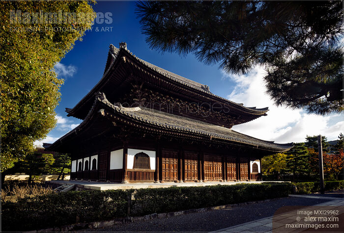 Stock photo of Main hall Hatto of Kennin-ji Kenninji Japanese Zen Buddhist temple in Kyoto Japan Buy commercial use license at MaximImages