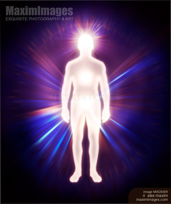 Stock image of Man ethereal body energy astral body Buy commercial use license at MaximImages