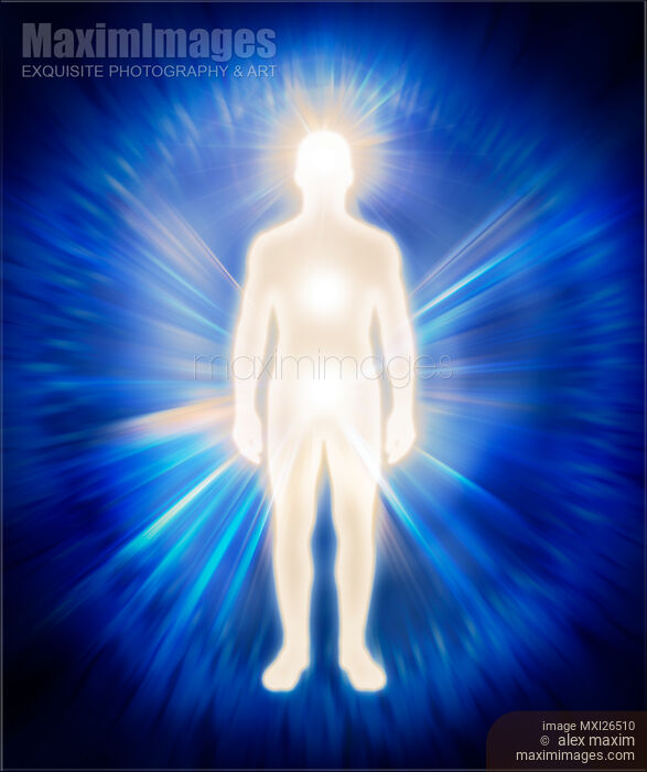 Stock image of Man ethereal body energy emanations concept Buy commercial use license at MaximImages