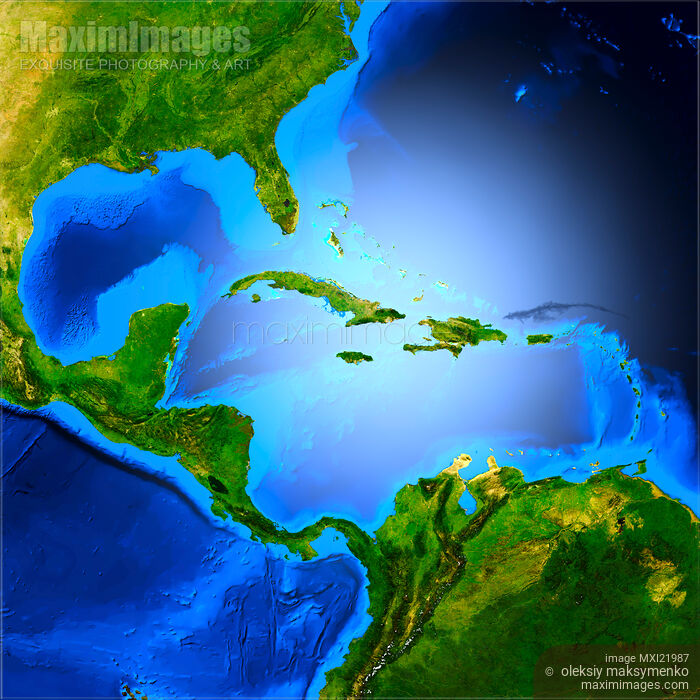 Stock image of Map of Central America Buy commercial use license at MaximImages