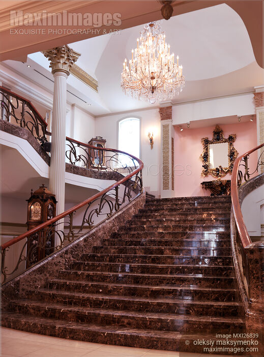 Stock photo of Marble staircase Buy commercial use license at MaximImages