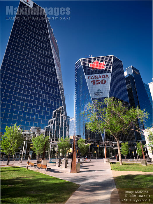 Stock photo of McCallum Hill Centre Towers in Regina downtown Buy commercial use license at MaximImages