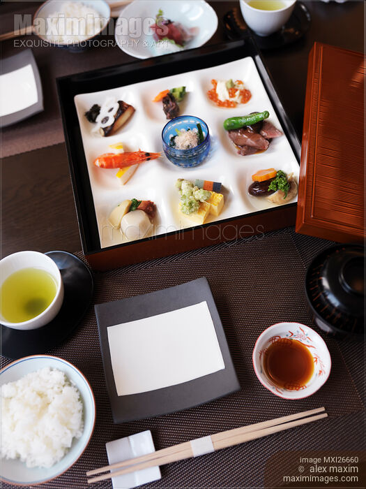 Meal at Japanese sushi restaurant Stock photo of Meal at Japanese sushi restaurant Buy commercial use license at MaximImages