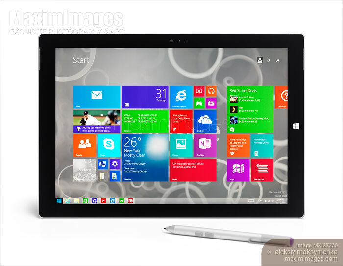 Stock photo of Microsoft Surface Pro 3 tablet Buy commercial use license at MaximImages