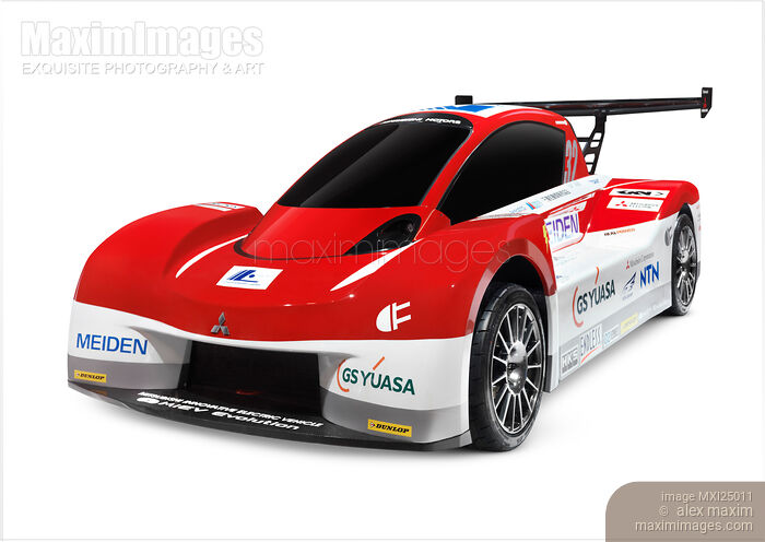 Stock photo of Mitsubishi i-MiEV Evolution electric race car Buy commercial use license at MaximImages