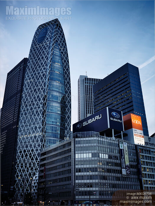 Stock photo of Mode Gakuen Cocoon Tower in Shinjuku Tokyo Buy commercial use license at MaximImages