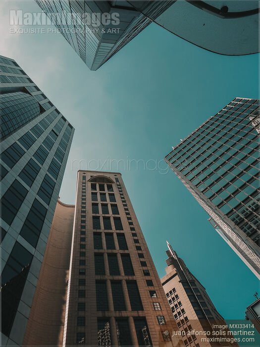 Modern architecture office buildings in Hong Kong, China Stock photo of Modern architecture office buildings in Hong Kong, China Buy commercial use license at MaximImages