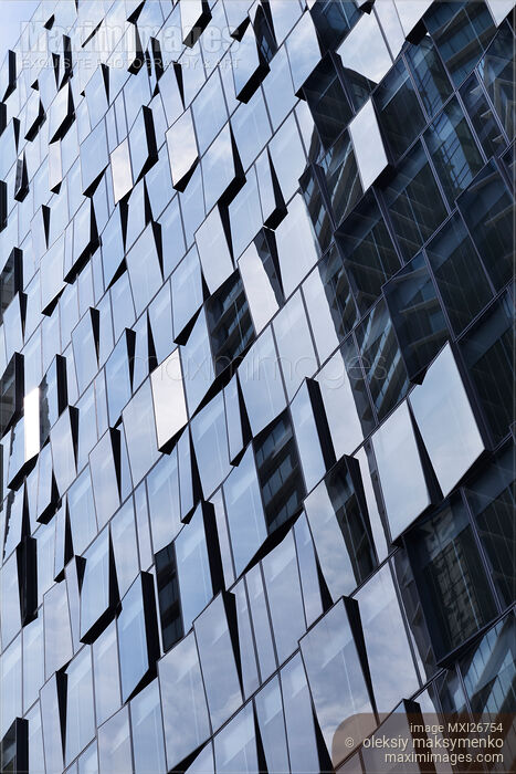 Stock photo of Modern glass building wall Buy commercial use license at MaximImages