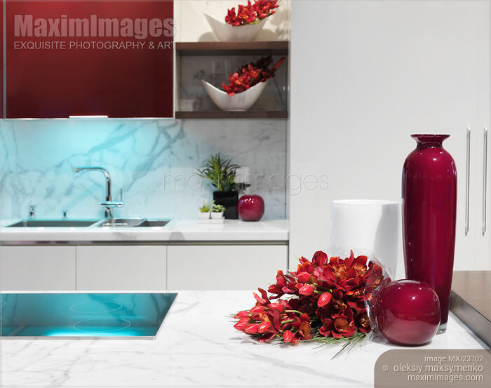 Stock photo of Modern kitchen interior Buy commercial use license at MaximImages