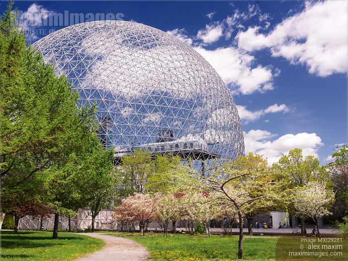 Montreal Biosphere in springtime Stock photo of Montreal Biosphere in springtime Buy commercial use license at MaximImages