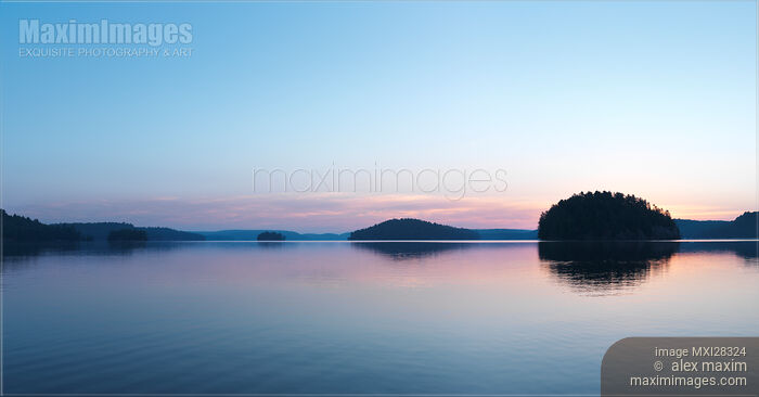 Stock photo of Morning dawn nature scenery of Mary Lake Port Sydney Muskoka Ontario Buy commercial use license at MaximImages