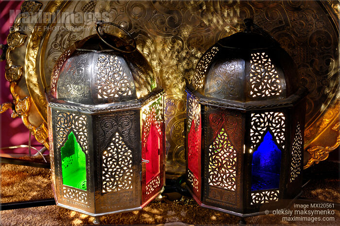 Stock photo of Moroccan Lamps Buy commercial use license at MaximImages