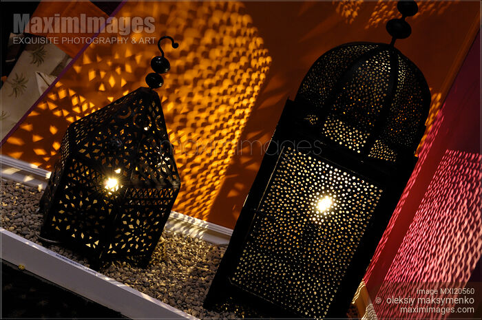 Stock photo of Moroccan Lamps lanterns Buy commercial use license at MaximImages