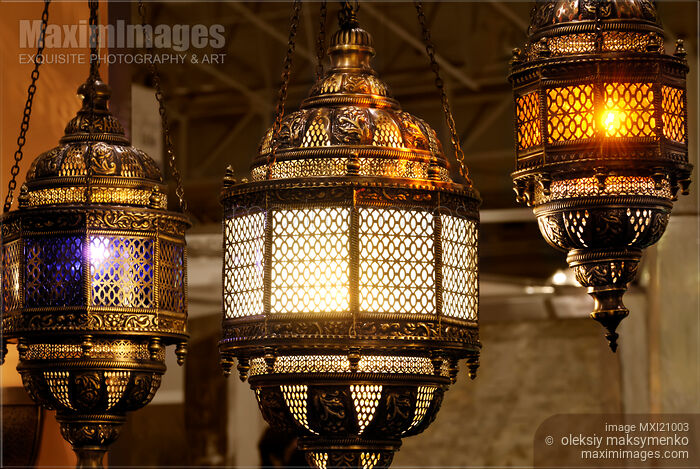 Stock photo of Moroccan Lanterns Buy commercial use license at MaximImages