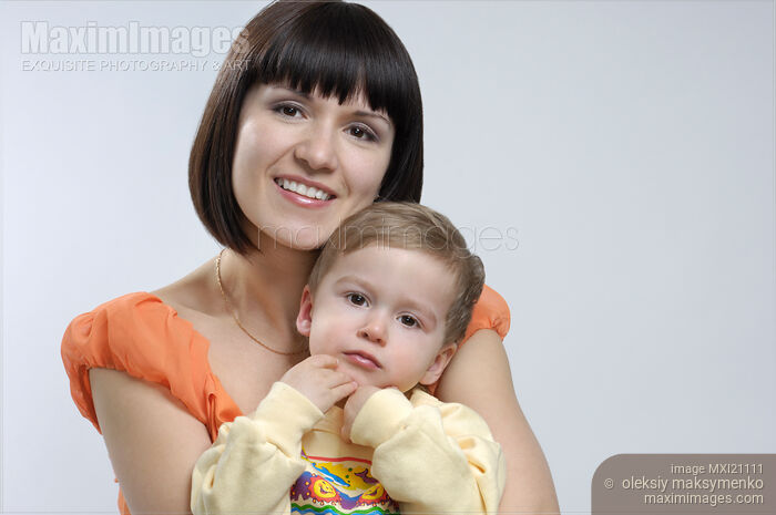 Stock photo of Mother and Son Buy commercial use license at MaximImages