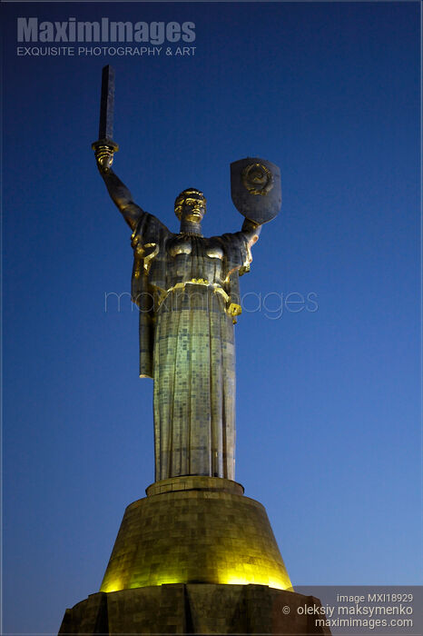 Stock photo of Mother of the Fatherland monument in Kiev Buy commercial use license at MaximImages