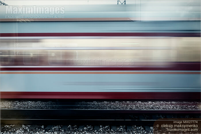 Moving train Stock photo of Moving train Buy commercial use license at MaximImages