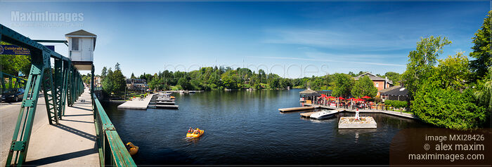 Stock photo of Muskoka River Huntsville Panorama Buy commercial use license at MaximImages