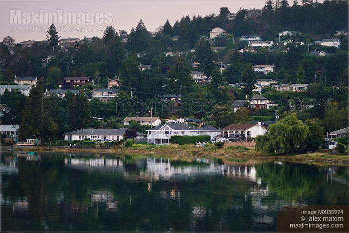 Nanaimo city residential houses on a sea shore Vancouver Island Stock photo of Nanaimo city residential houses on a sea shore Vancouver Island Buy commercial use license at MaximImages