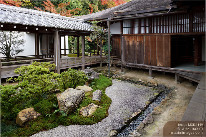 Stock photo of Narutaki karesansui rock garden at Nanzenji Temple Hojo Buy commercial use license at MaximImages
