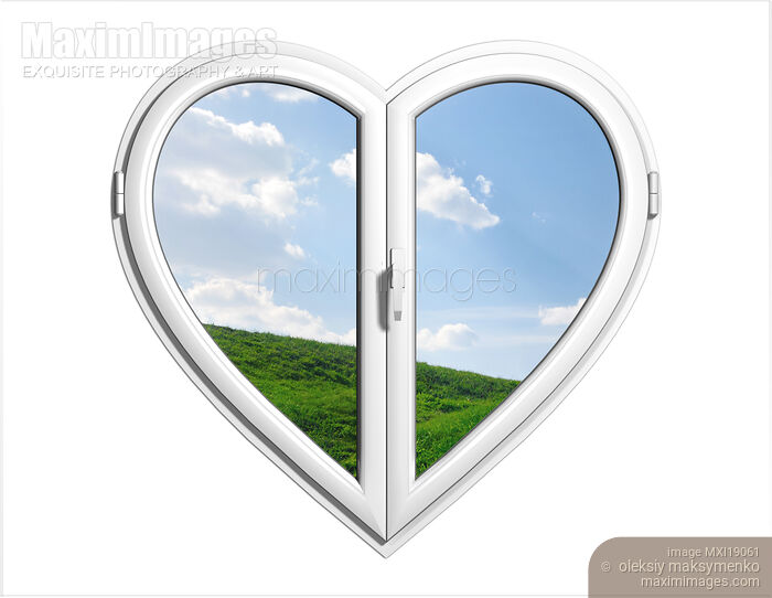 Nature Environment Behind a Unique Heart-Shaped PVC Window Stock image of Nature Environment Behind a Unique Heart-Shaped PVC Window Buy commercial use license at MaximImages