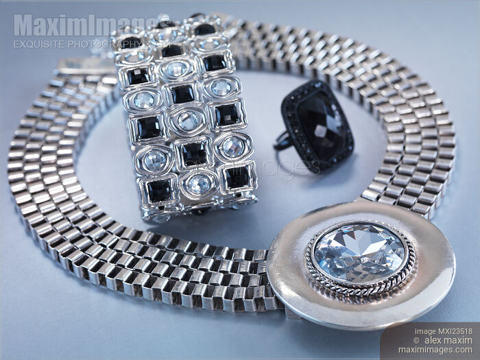 Necklace Bracelet and Ring Stock photo of Necklace Bracelet and Ring Buy commercial use license at MaximImages