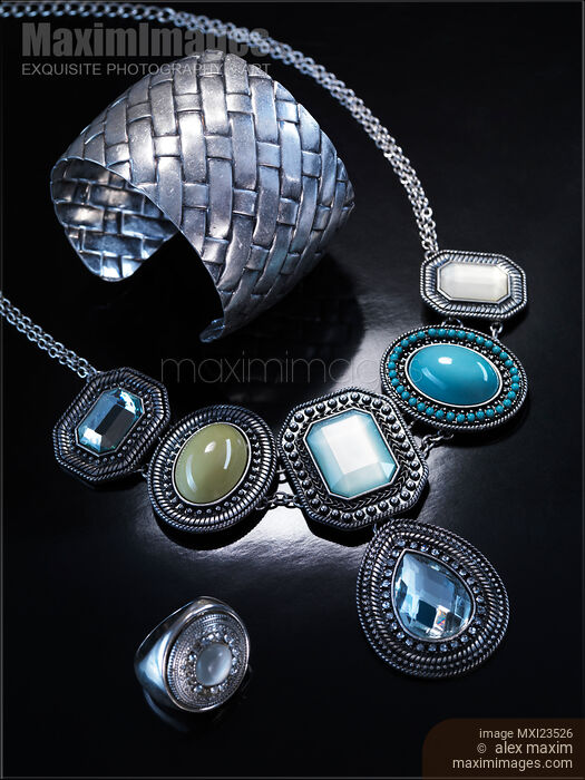 Necklace Bracelet and Ring Stock photo of Necklace Bracelet and Ring Buy commercial use license at MaximImages