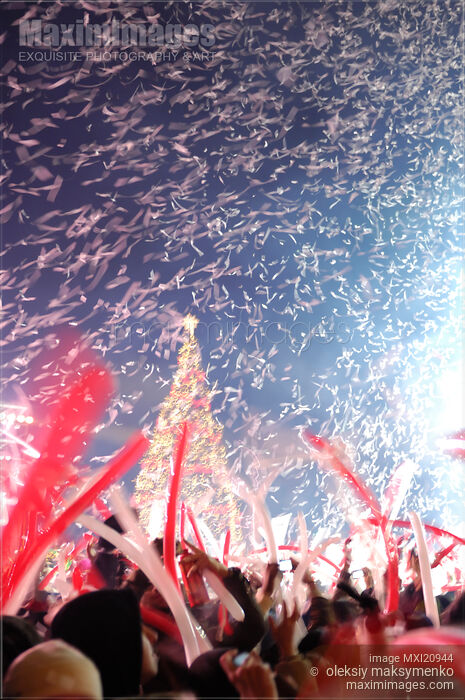 Stock photo of New Year Celebration in Toronto Buy commercial use license at MaximImages