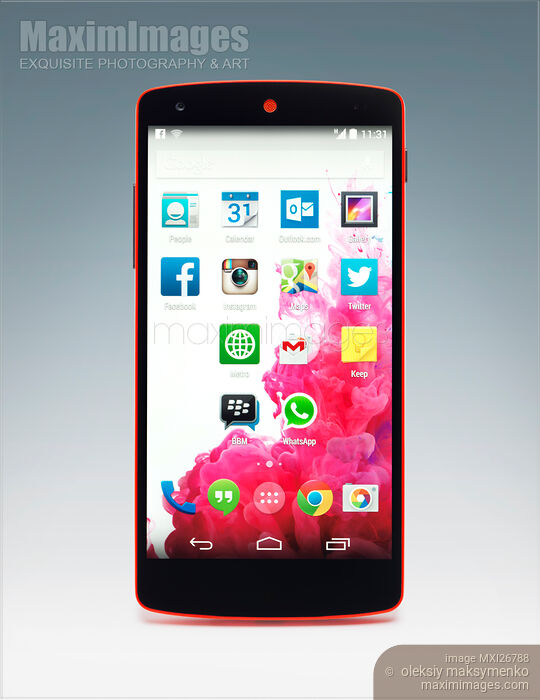 Stock photo of Nexus 5 Google phone Buy commercial use license at MaximImages