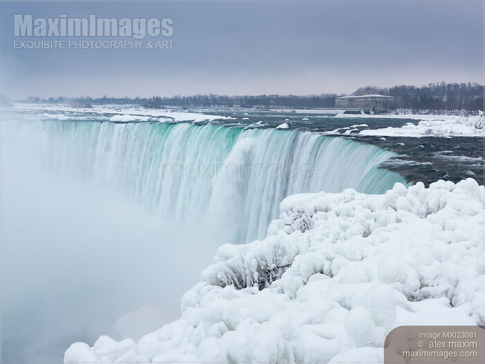 Stock photo of Niagara Falls Wintertime Scenic Buy commercial use license at MaximImages