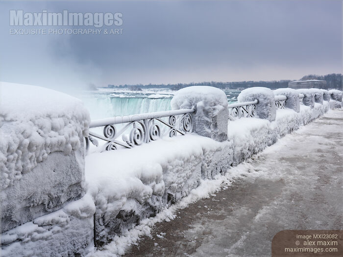 Stock photo of Niagara Falls Wintertime Scenic Buy commercial use license at MaximImages