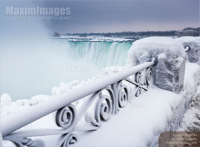 Stock photo of Niagara Falls Wintertime Scenic Buy commercial use license at MaximImages