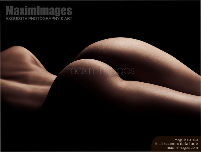 Stock photo of Nude woman artistic bodyscape of buttocks Buy commercial use license at MaximImages