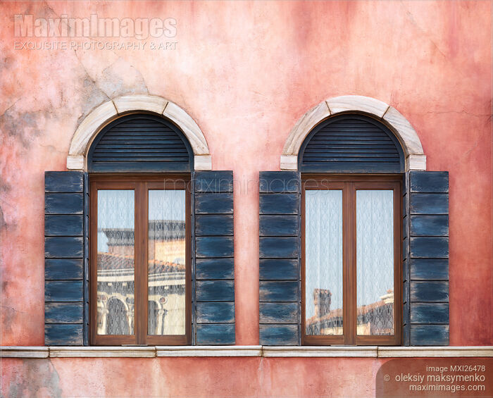 Stock photo of Old arched windows Buy commercial use license at MaximImages