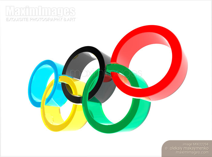 Stock image of Olympic Rings Buy commercial use license at MaximImages